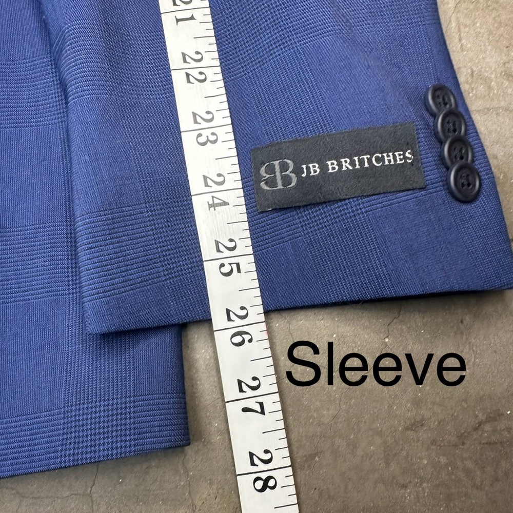 JB Britches Torino Wool Stretch Suit Blue Wool Sz 38R (Pants) 48R (Jacket) - Picture 8 of 16